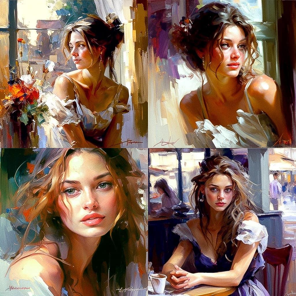 Inessa Garmash style, Midjourney V4, render 1 of 4