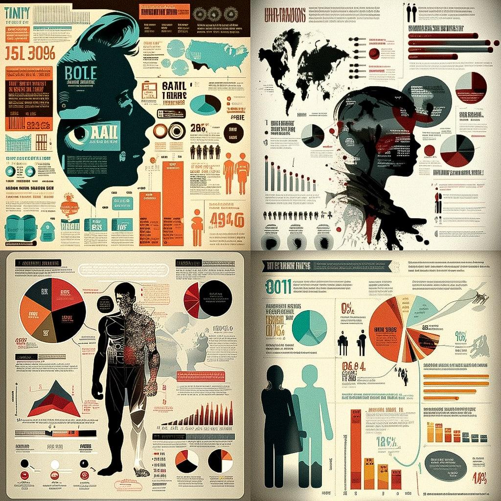 Infographic style, Midjourney V4, render 1 of 4