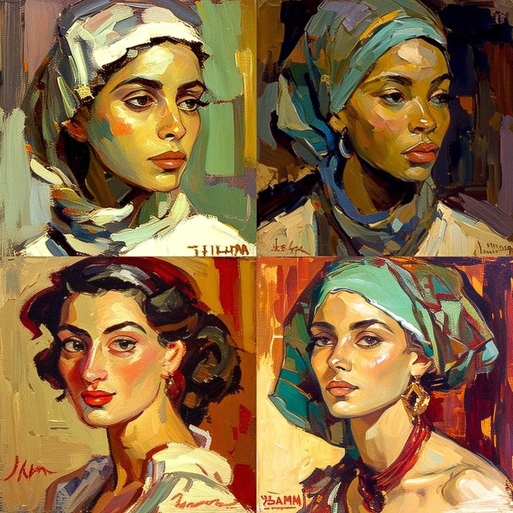 Irma Stern style, Midjourney V4, render 1 of 4