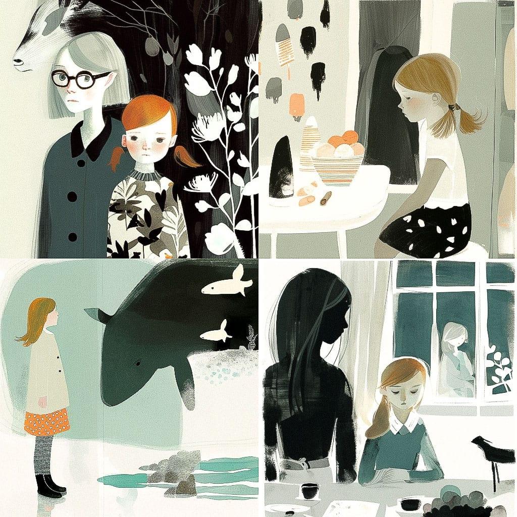 Isabelle Arsenault style, Midjourney V4, render 1 of 4