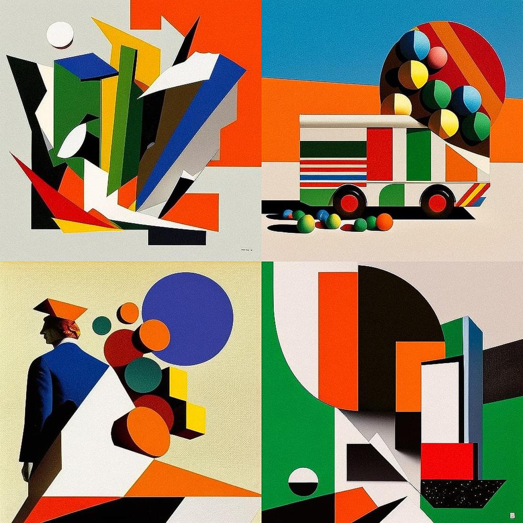 Ivan Chermayeff style, Midjourney V4, render 1 of 4