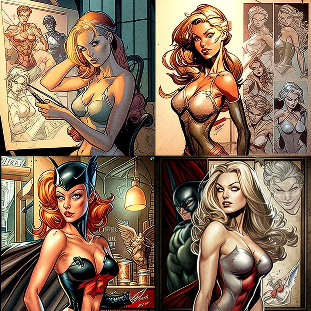 J. Scott Campbell style, Midjourney V4, render 1 of 4