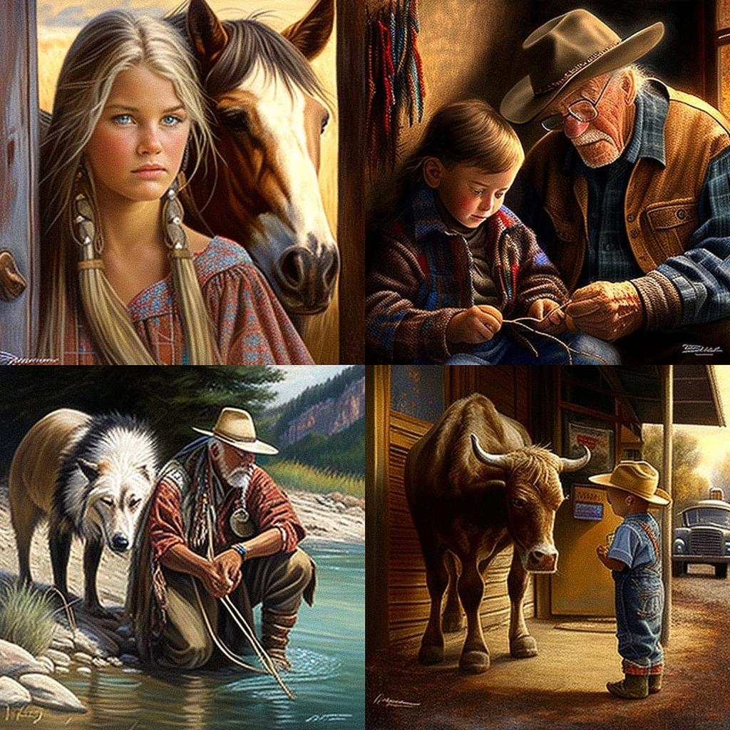 Jack Sorenson style, Midjourney V4, render 1 of 4