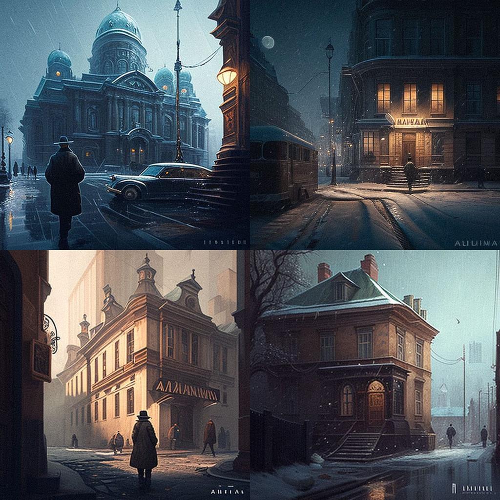 Jama Jurabaev style, Midjourney V4, render 1 of 4