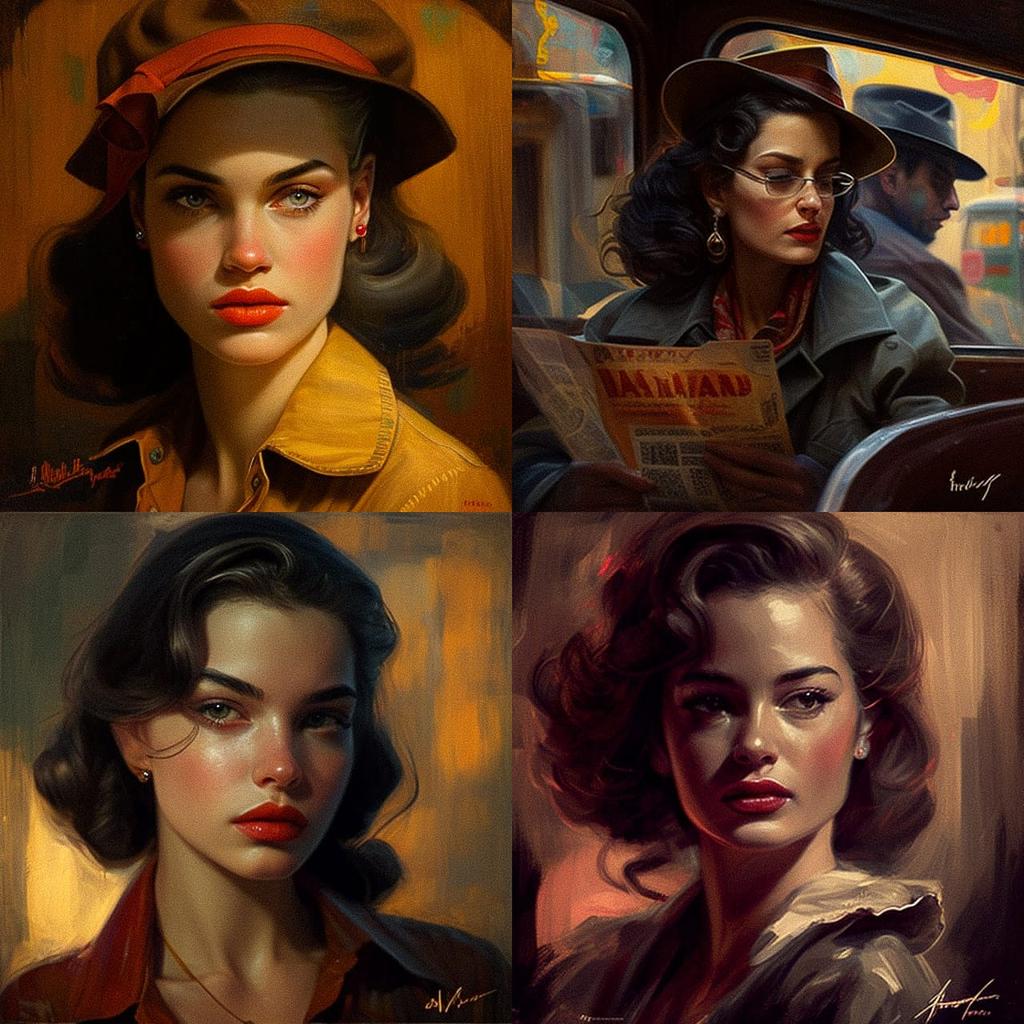 James Avati style, Midjourney V4, render 1 of 4
