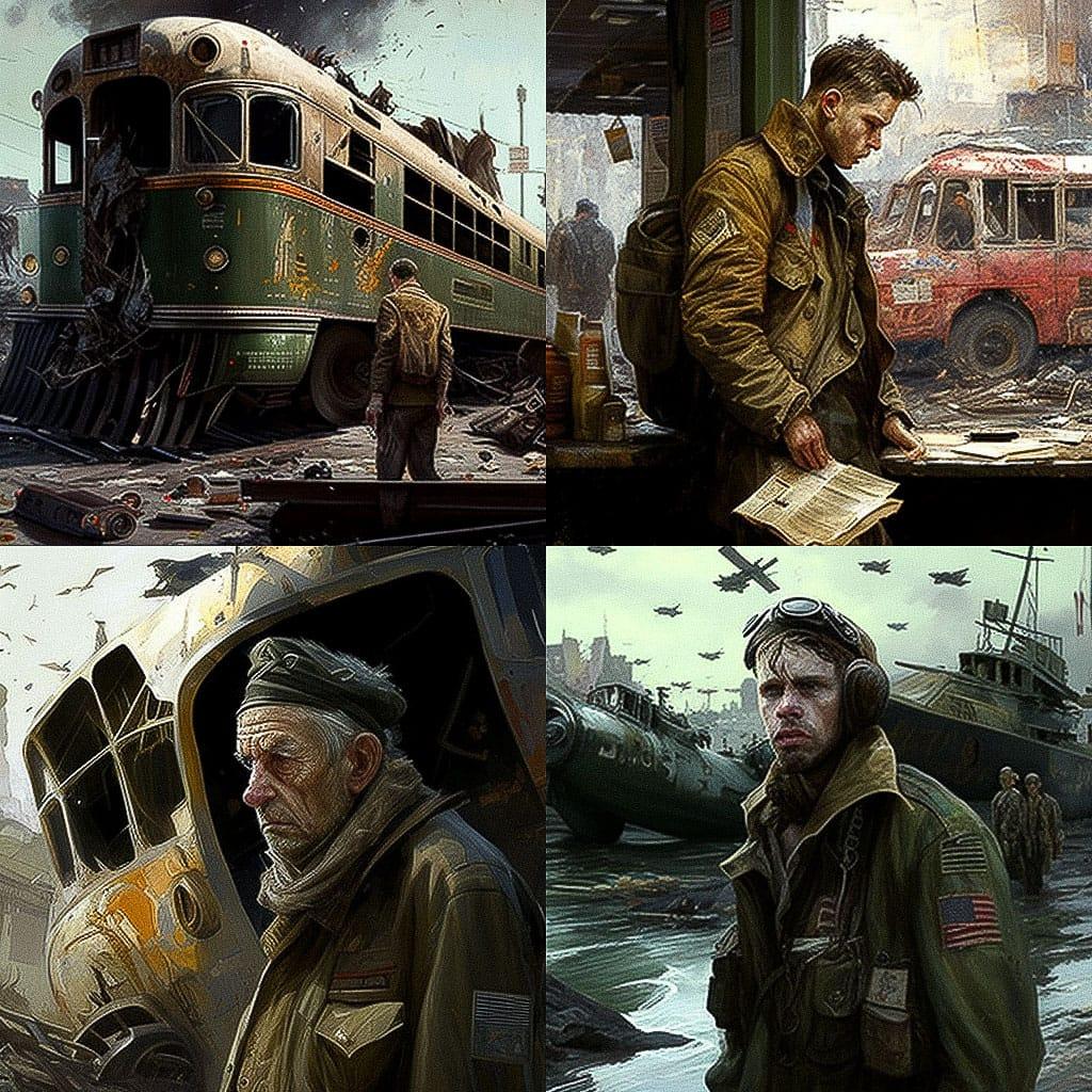 James Dietz style, Midjourney V4, render 1 of 4