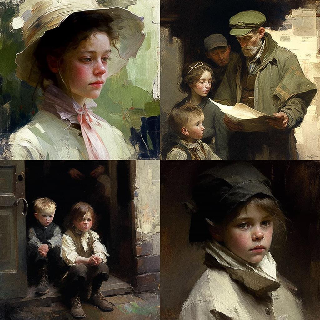 James Guthrie style, Midjourney V4, render 1 of 4