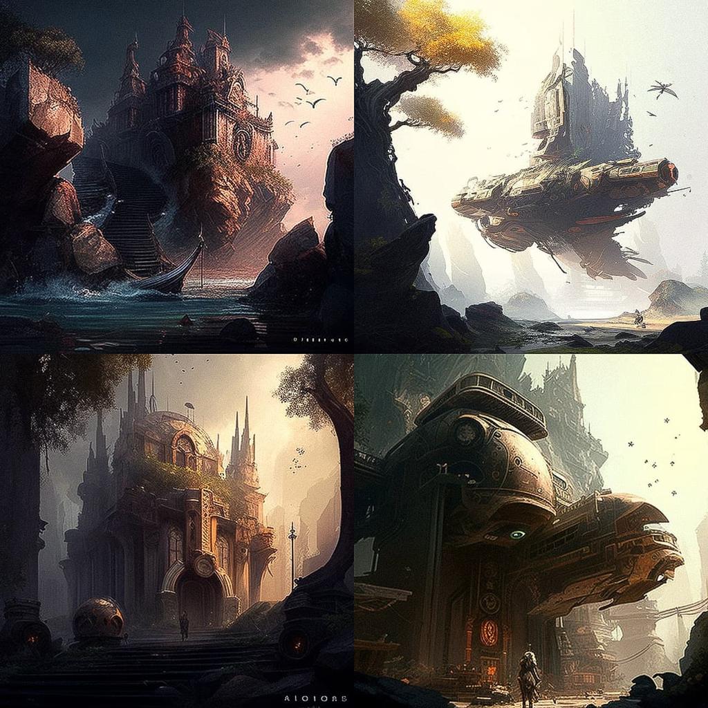 James Paick style, Midjourney V4, render 1 of 4