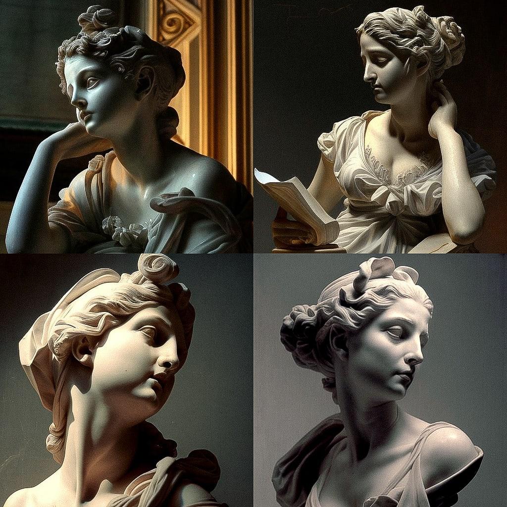 James Pradier style, Midjourney V4, render 1 of 4