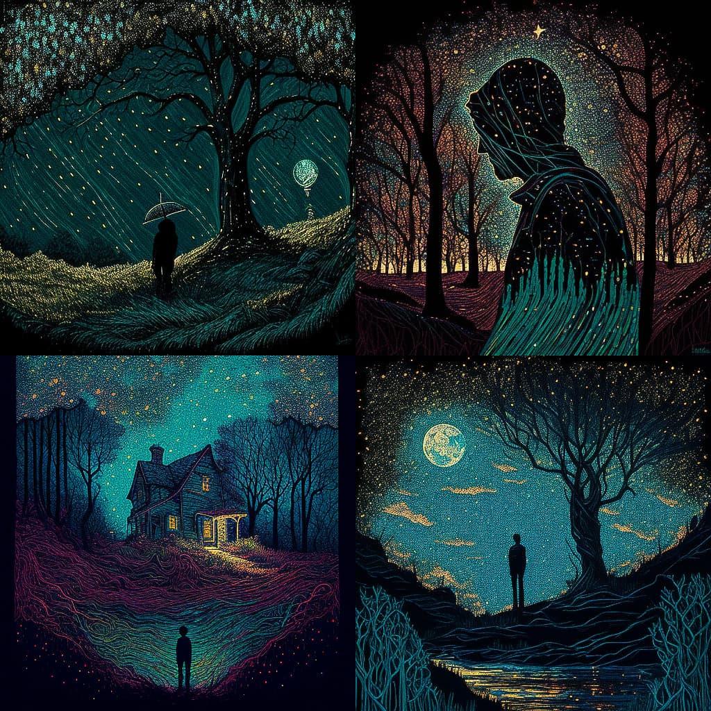 James R. Eads style, Midjourney V4, render 1 of 4