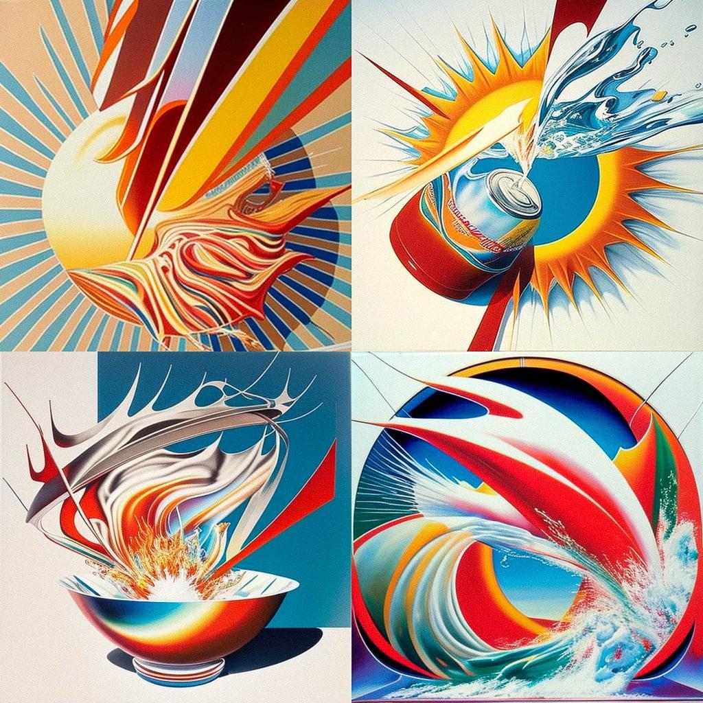James Rosenquist style, Midjourney V4, render 1 of 4