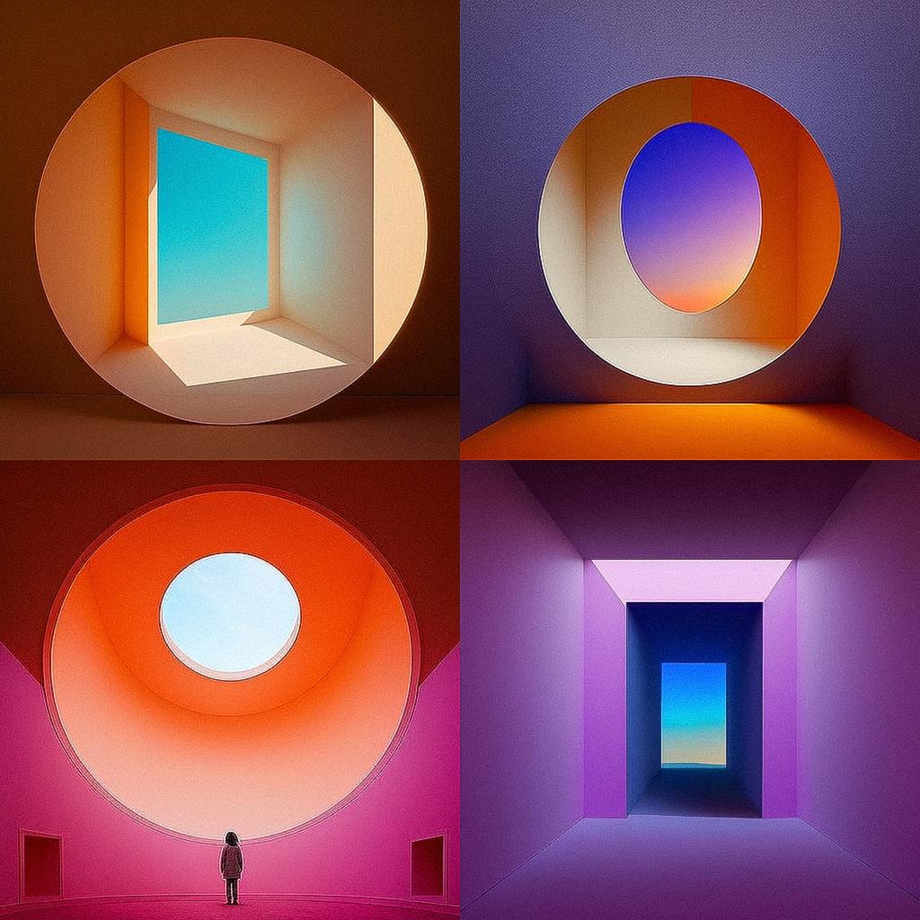 James Turrell style, Midjourney V4, render 1 of 4