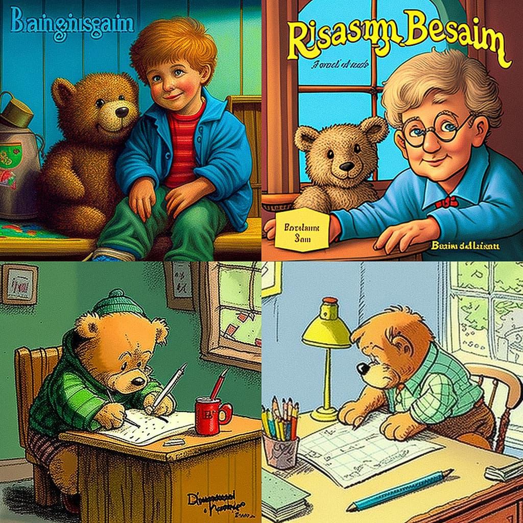 Jan Berenstain style, Midjourney V4, render 1 of 4