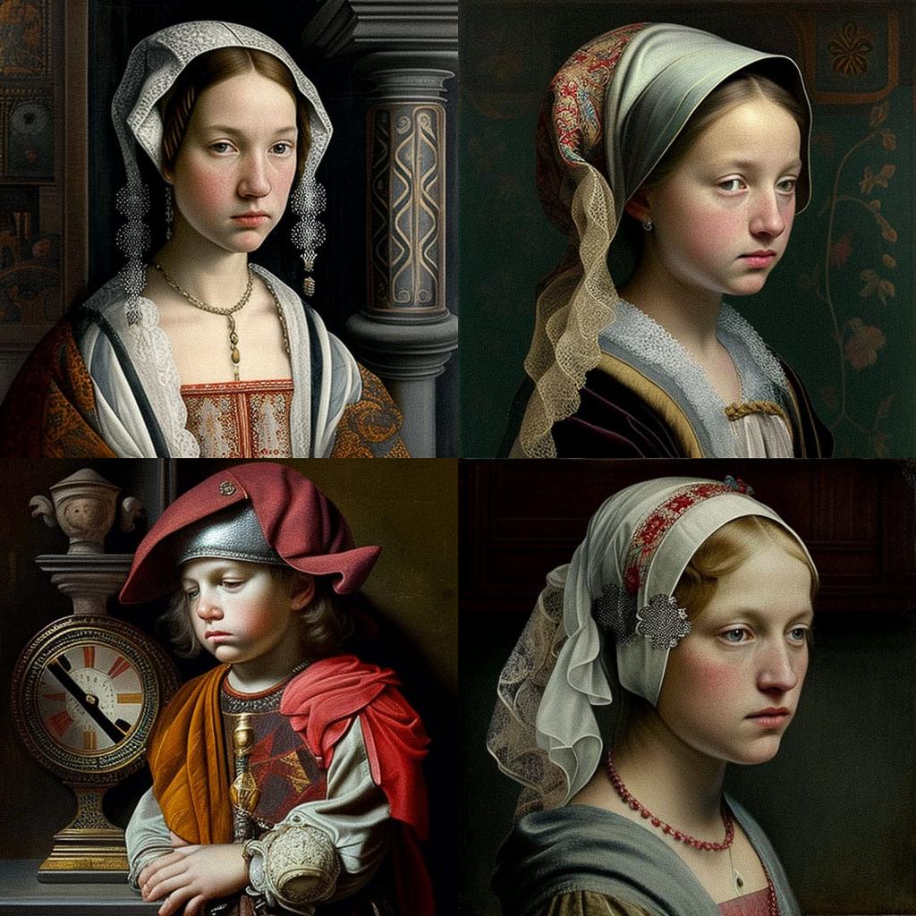 Jan Gossaert style, Midjourney V4, render 1 of 4