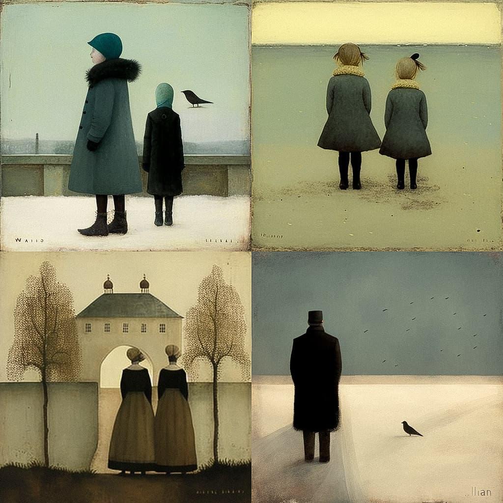 Jan Mankes style, Midjourney V4, render 1 of 4