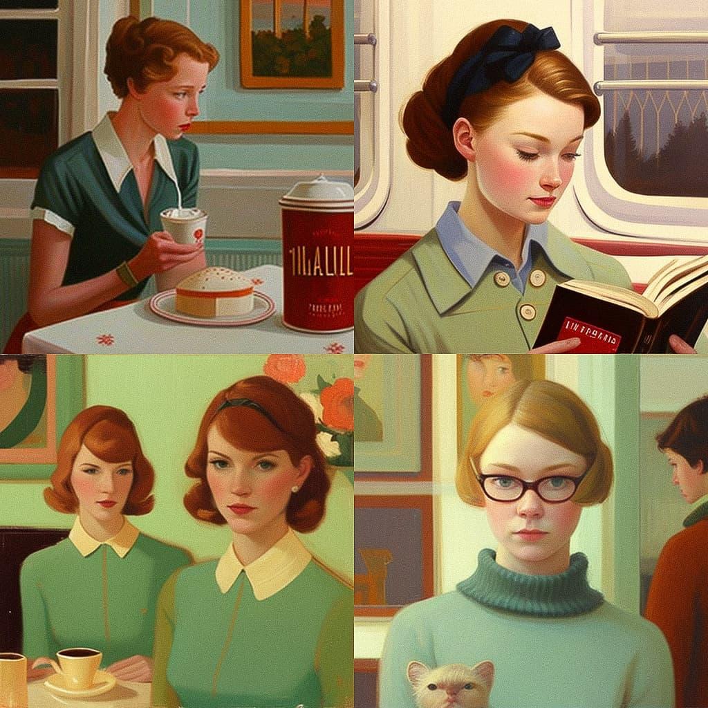 Janet Hill style, Midjourney V4, render 1 of 4
