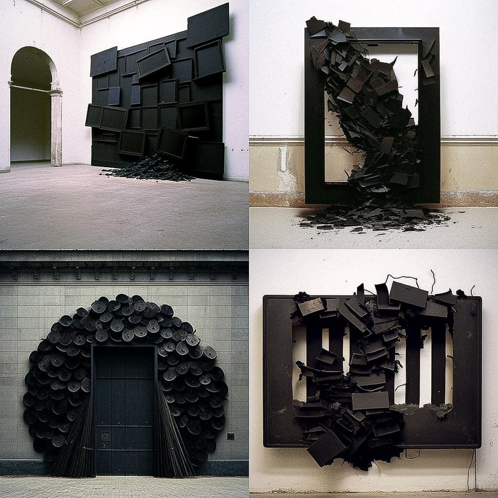 Jannis Kounellis style, Midjourney V4, render 1 of 4