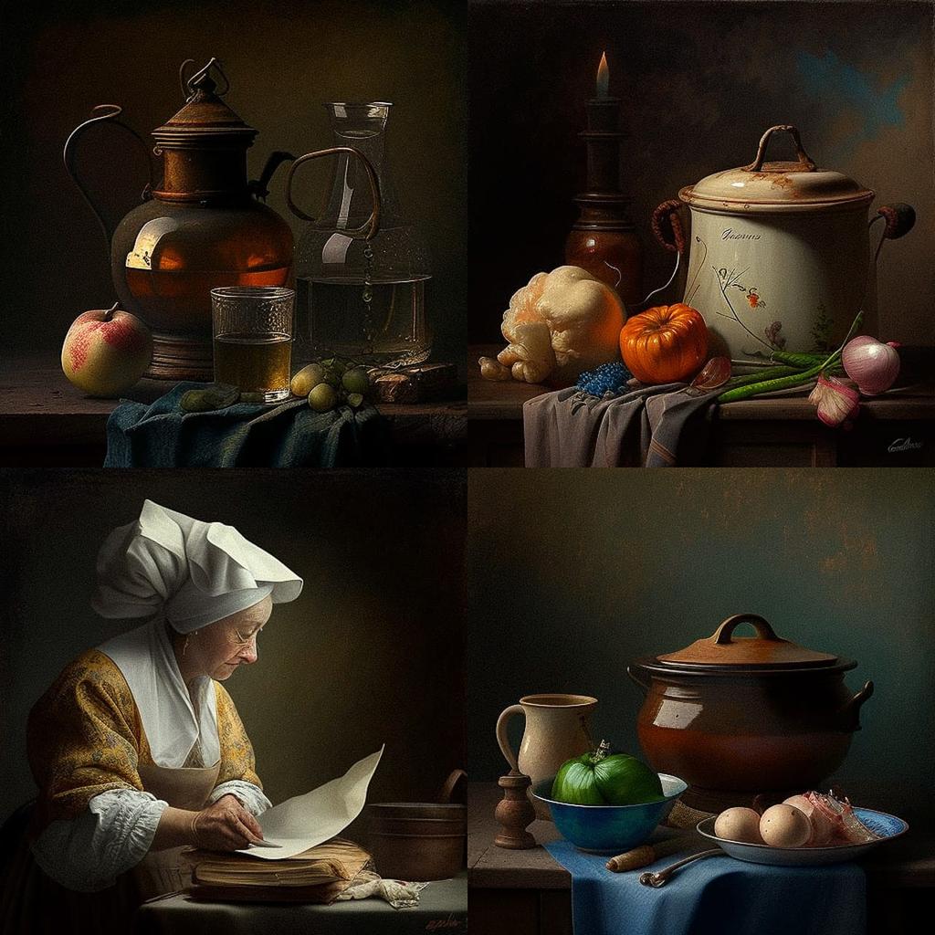 Jean-Baptiste-Simeon Chardin style, Midjourney V4, render 1 of 4