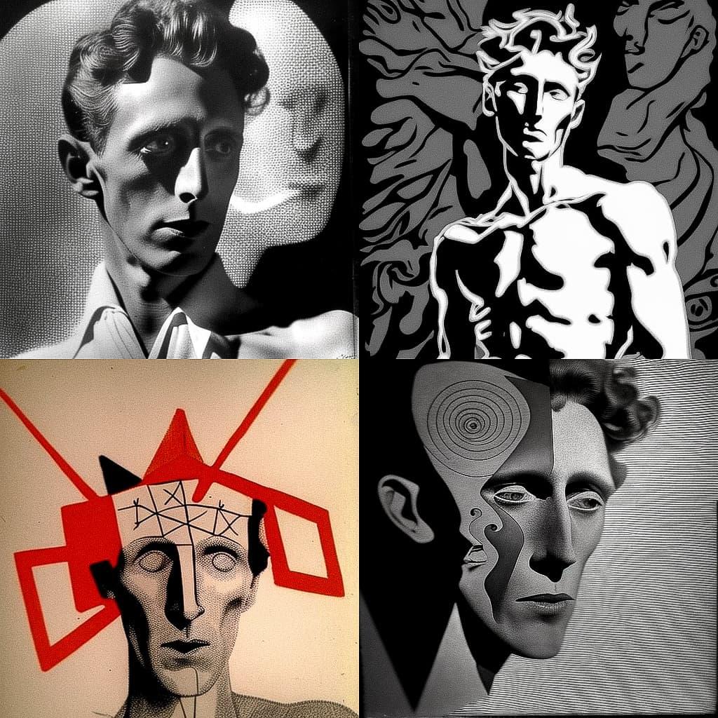 Jean Cocteau style, Midjourney V4, render 1 of 4