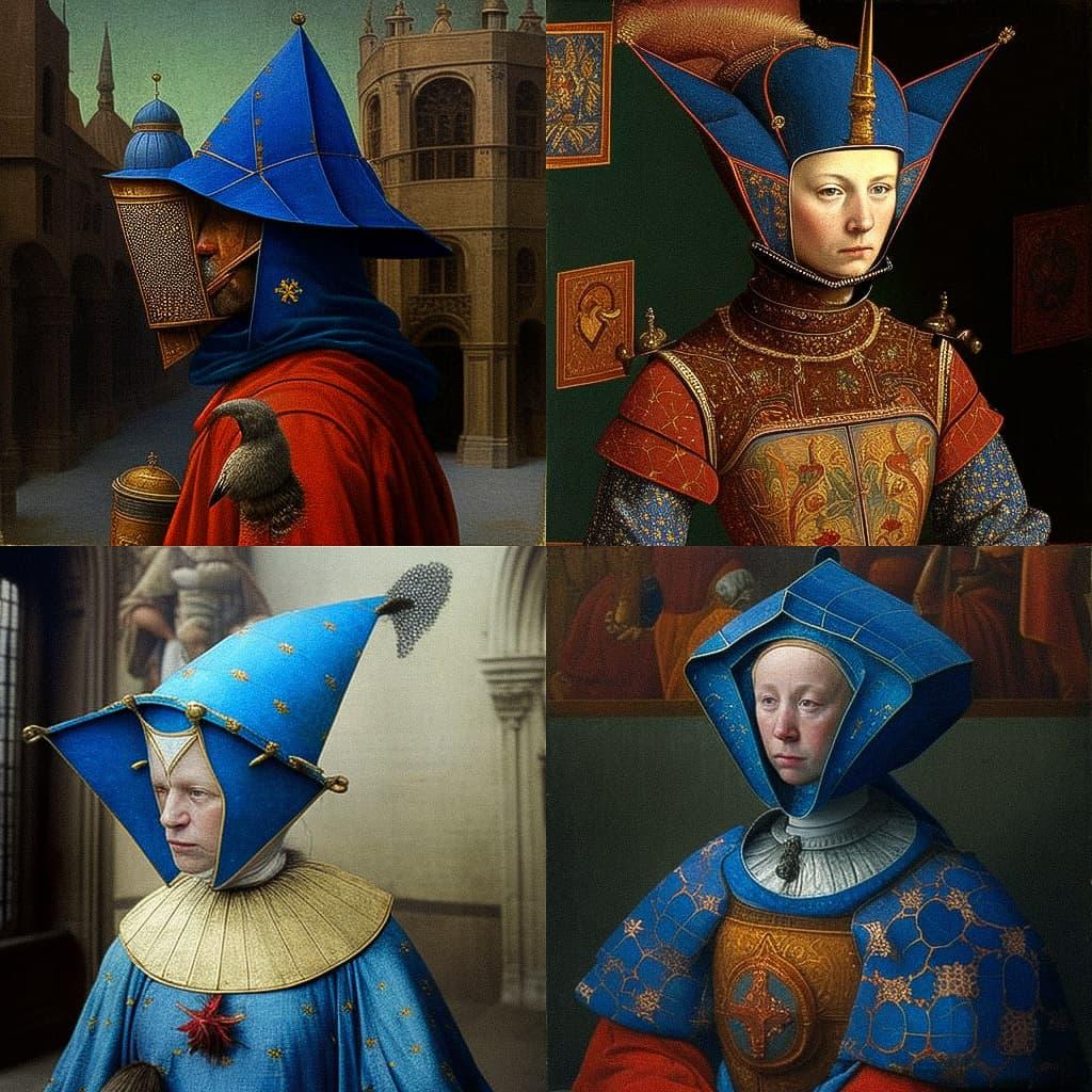 Jean Fouquet style, Midjourney V4, render 1 of 4