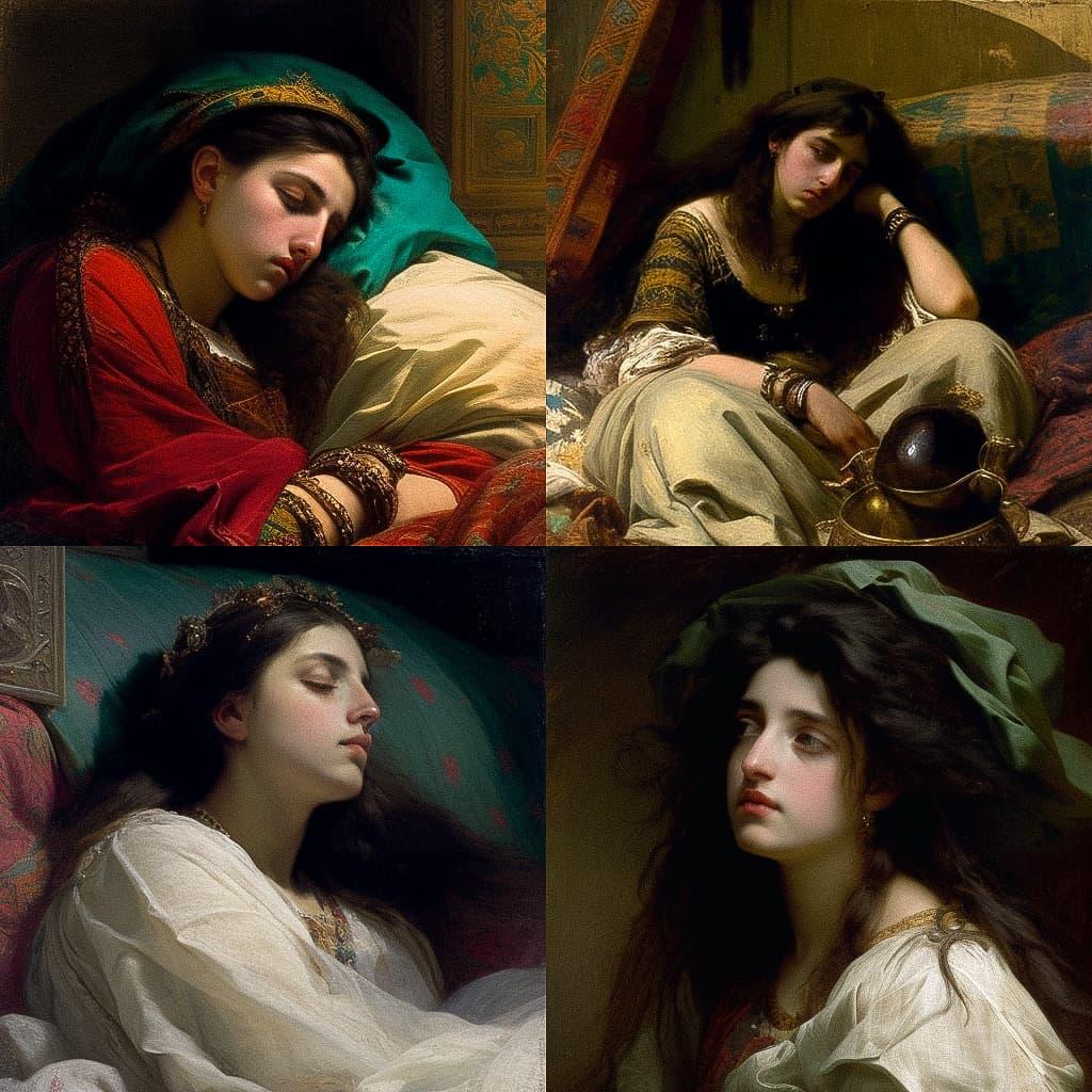 Jean-Joseph Benjamin-Constant style, Midjourney V4, render 1 of 4