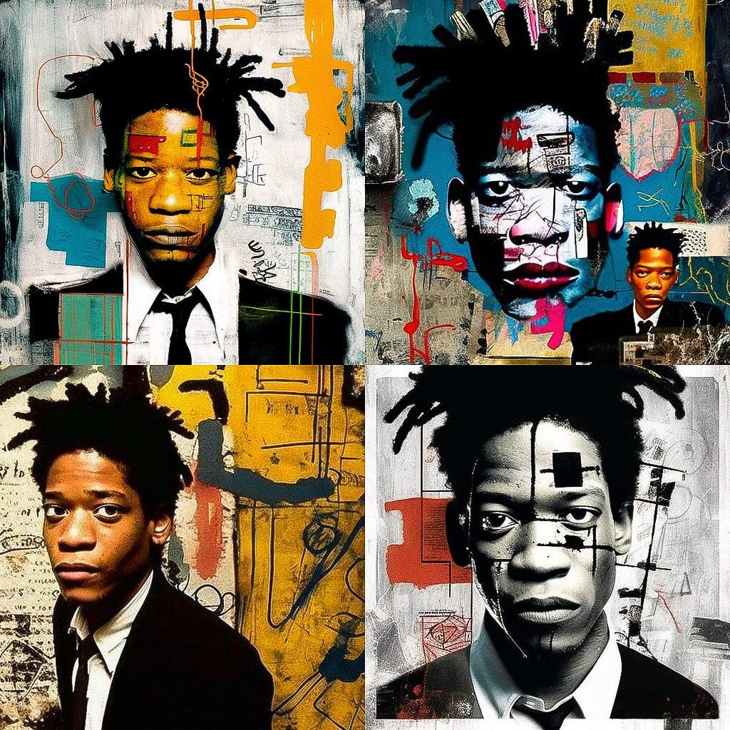 Jean-Michel Basquiat style, Midjourney V4, render 1 of 4