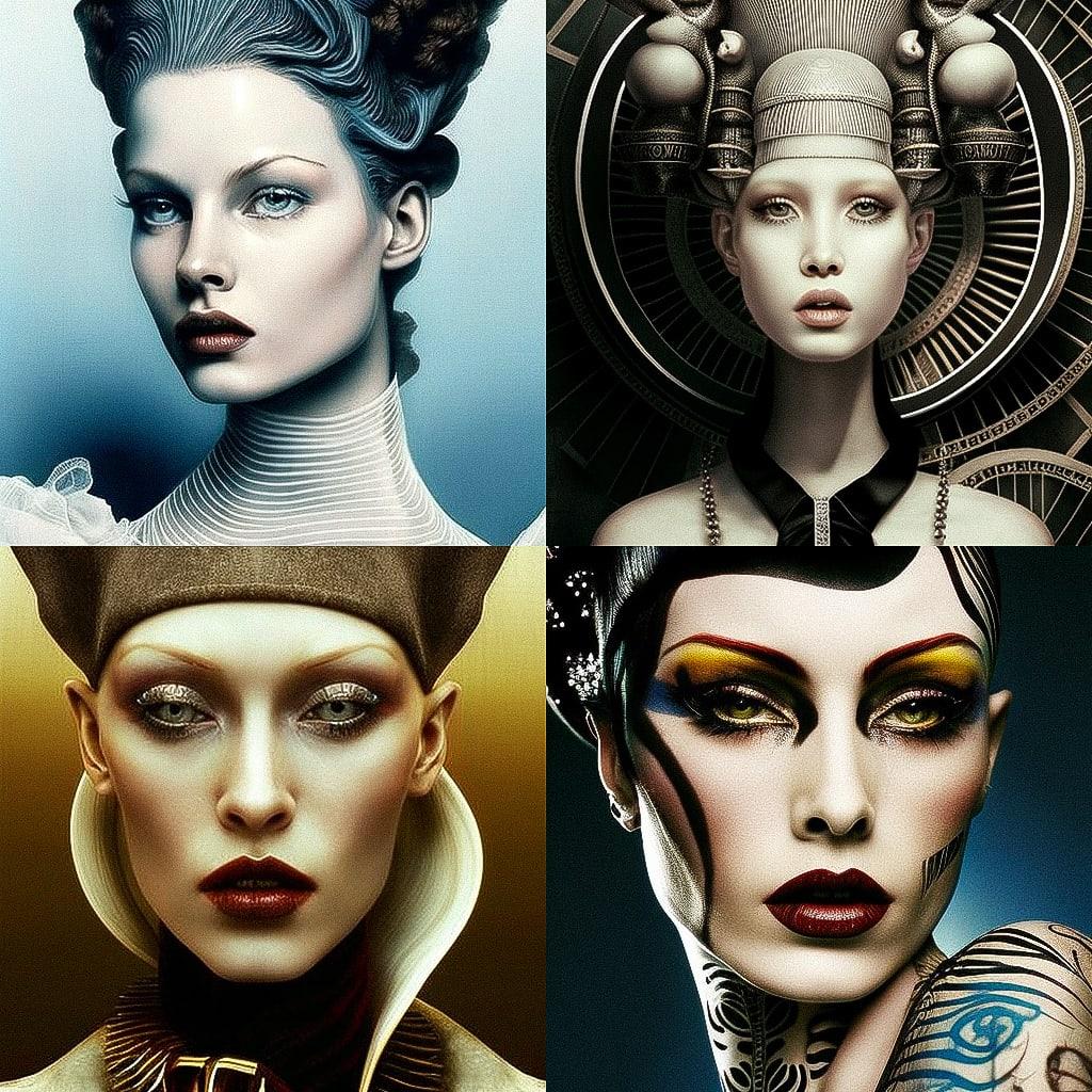 Jean Paul Gaultier style, Midjourney V4, render 1 of 4