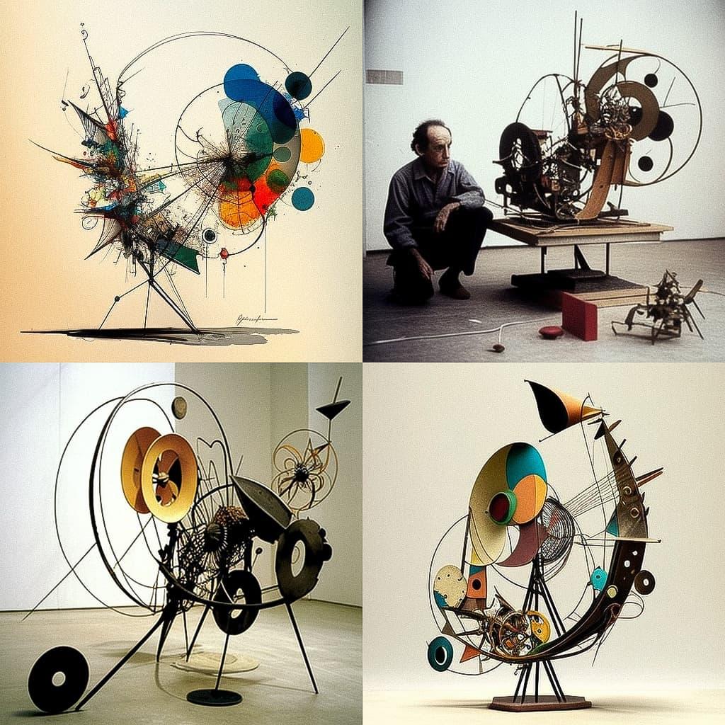 Jean Tinguely style, Midjourney V4, render 1 of 4