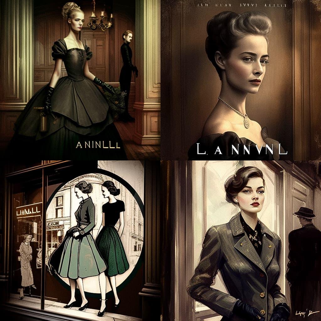 Jeanne Lanvin style, Midjourney V4, render 1 of 4