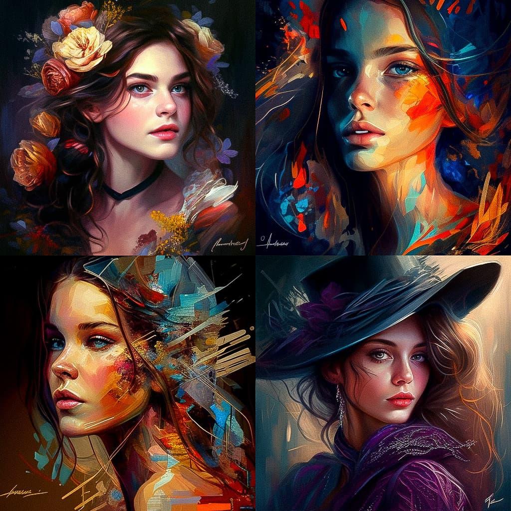 Jeannette Guichard-Bunel style, Midjourney V4, render 1 of 4