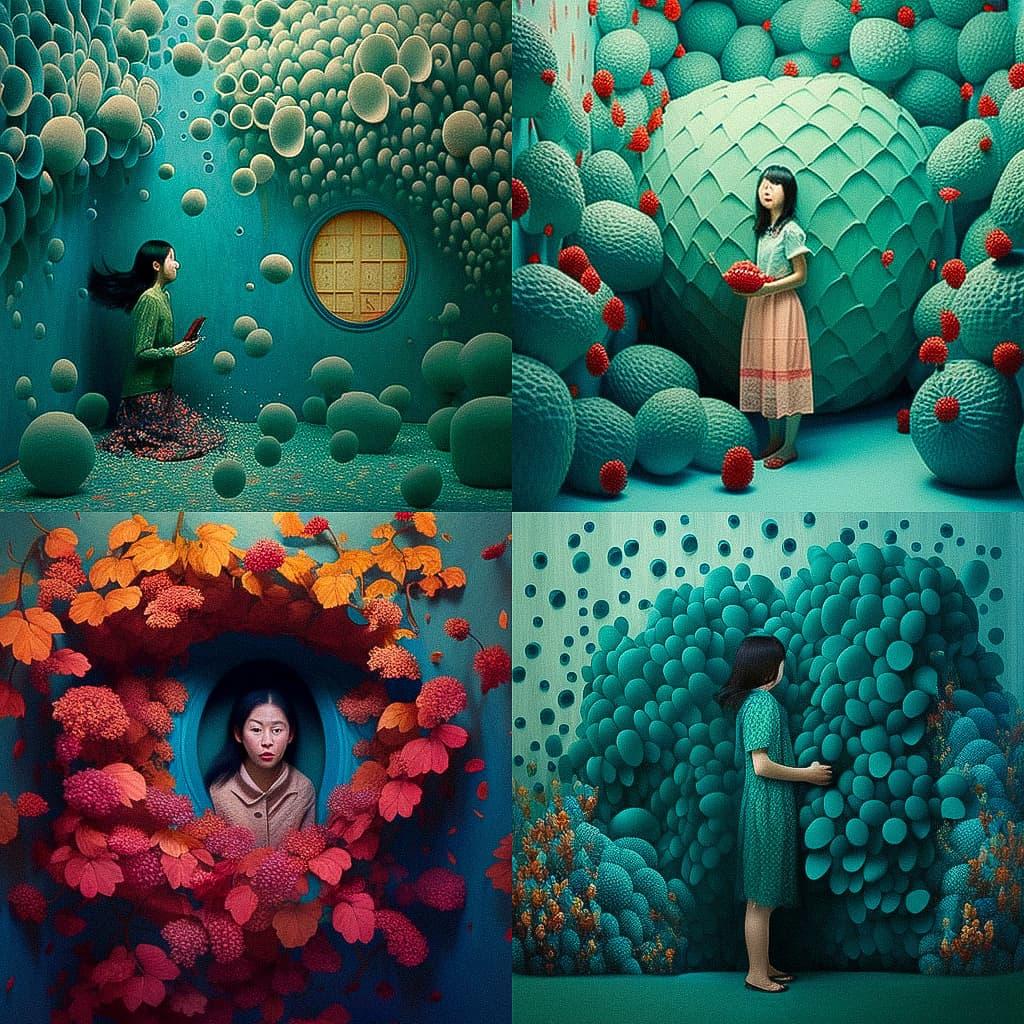 JeeYoung Lee style, Midjourney V4, render 1 of 4