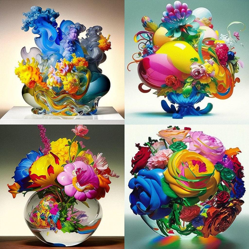 Jeff Koons style, Midjourney V4, render 1 of 4