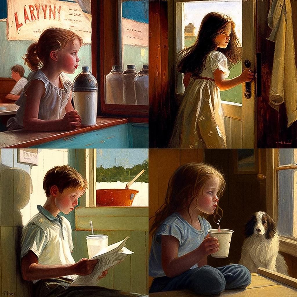 Jeffrey T. Larson style, Midjourney V4, render 1 of 4