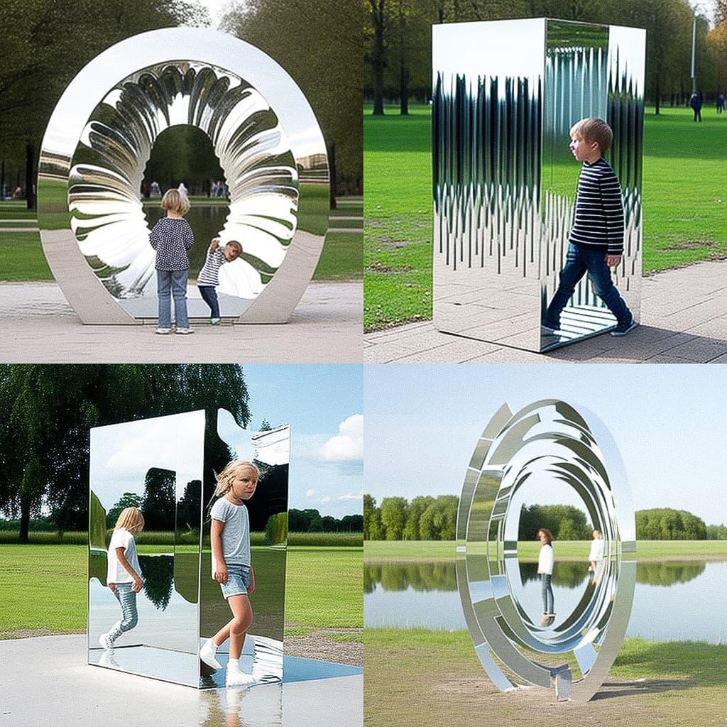 Jeppe Hein style, Midjourney V4, render 1 of 4