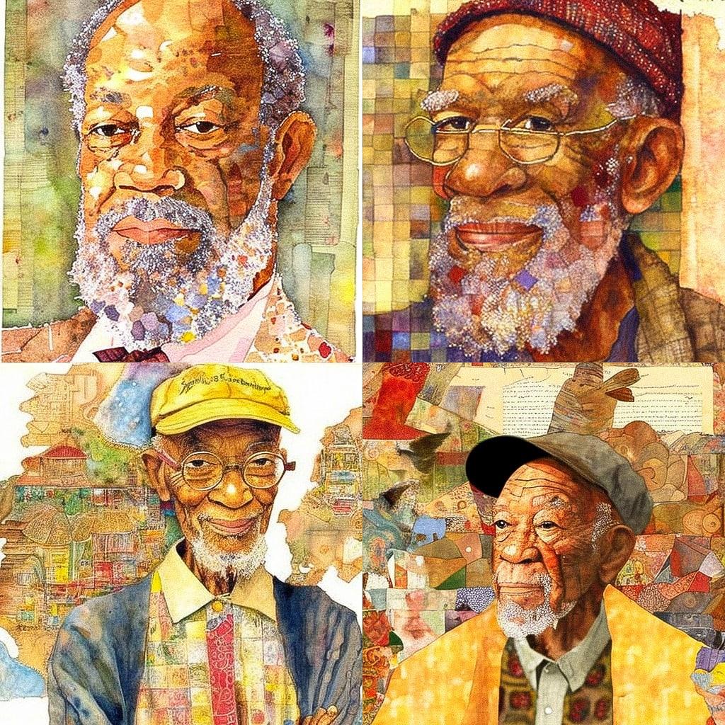 Jerry Pinkney style, Midjourney V4, render 1 of 4