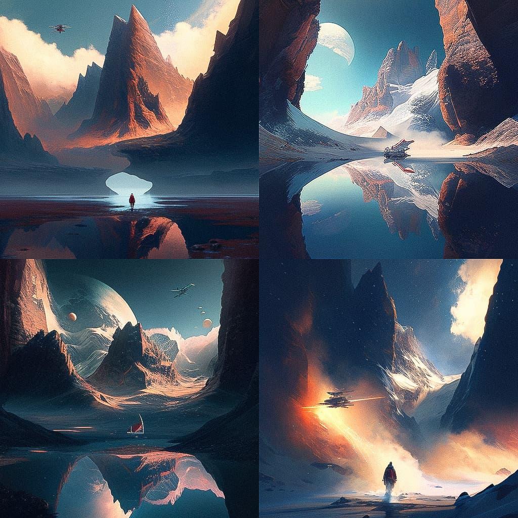 Jessica Rossier style, Midjourney V4, render 1 of 4