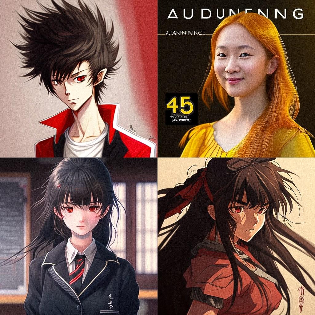 Jidaimono anime style style, Midjourney V4, render 1 of 4