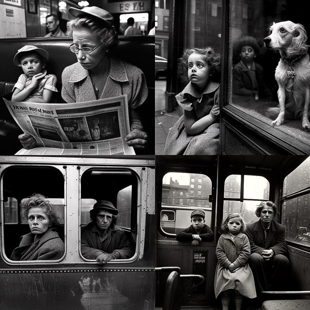 Jill Freedman style, Midjourney V4, render 1 of 4