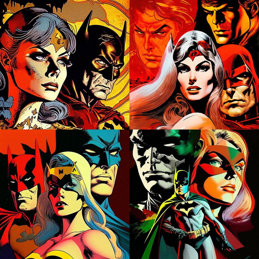 Jim Aparo style, Midjourney V4, render 1 of 4