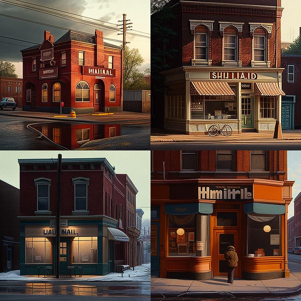 Jim Holland style, Midjourney V4, render 1 of 4