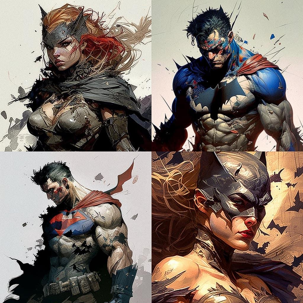 Jim Lee style, Midjourney V4, render 1 of 4