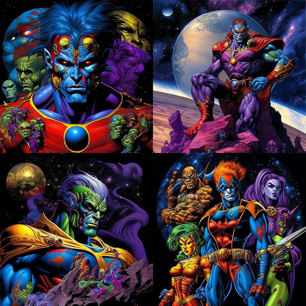 Jim Starlin style, Midjourney V4, render 1 of 4