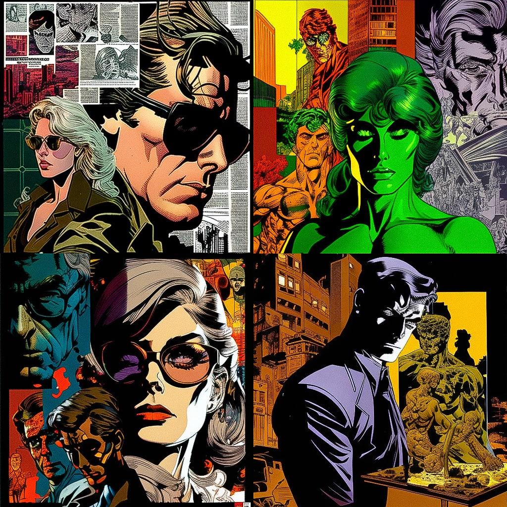 Jim Steranko style, Midjourney V4, render 1 of 4