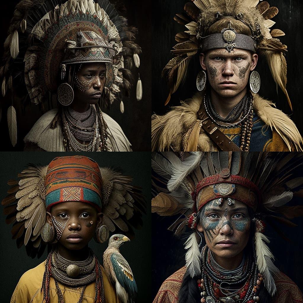 Jimmy Nelson style, Midjourney V4, render 1 of 4