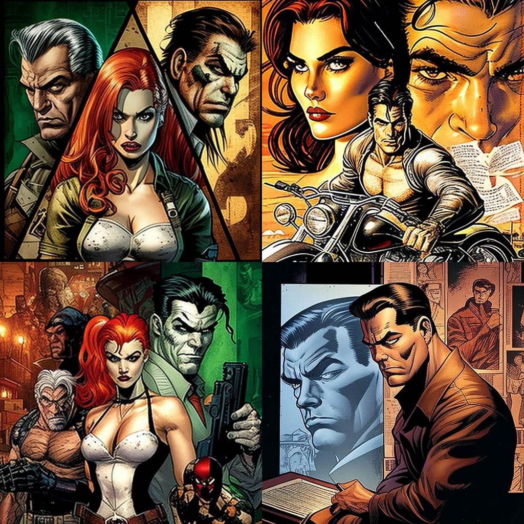 Jimmy Palmiotti style, Midjourney V4, render 1 of 4