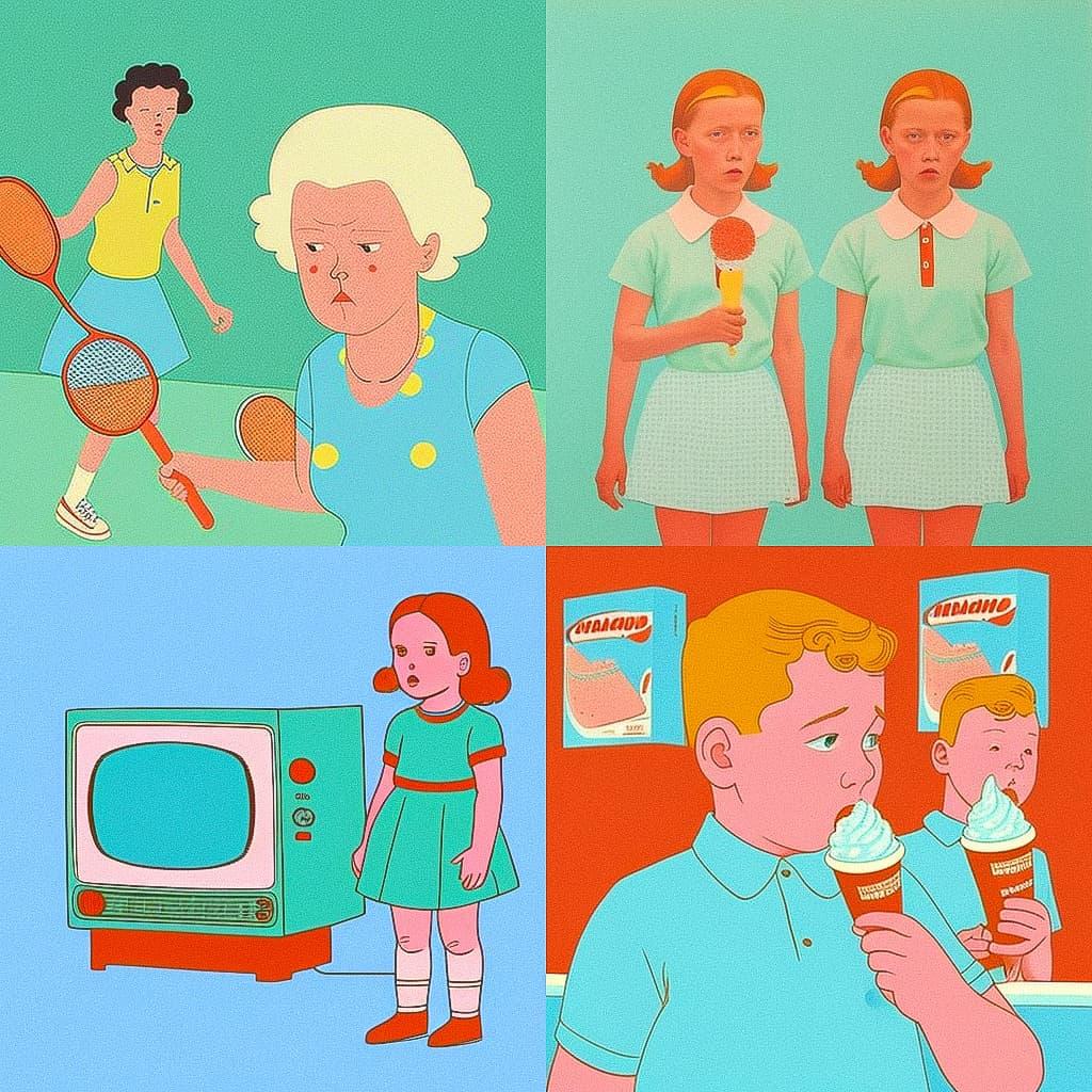 Joan Cornella style, Midjourney V4, render 1 of 4