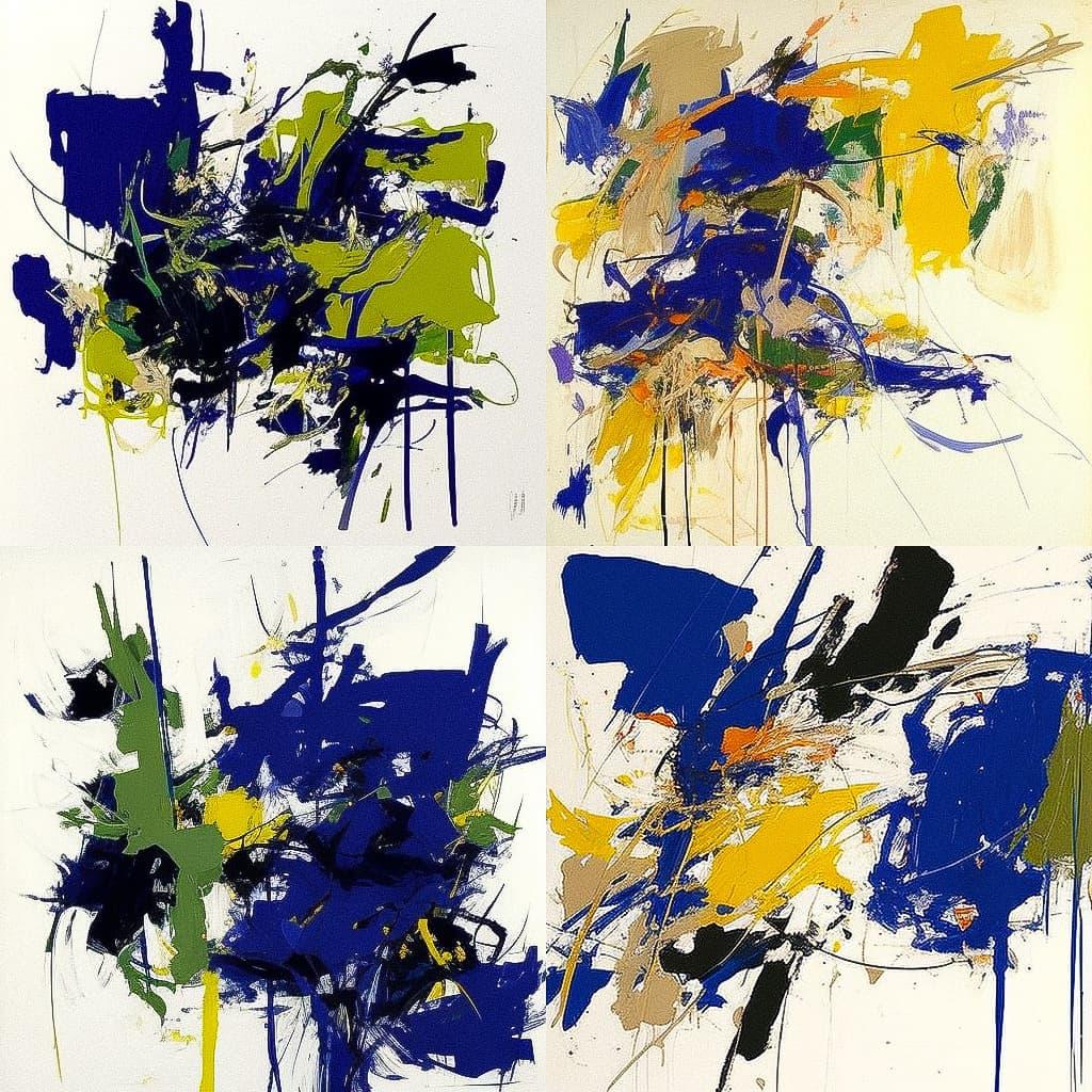Joan Mitchell style, Midjourney V4, render 1 of 4