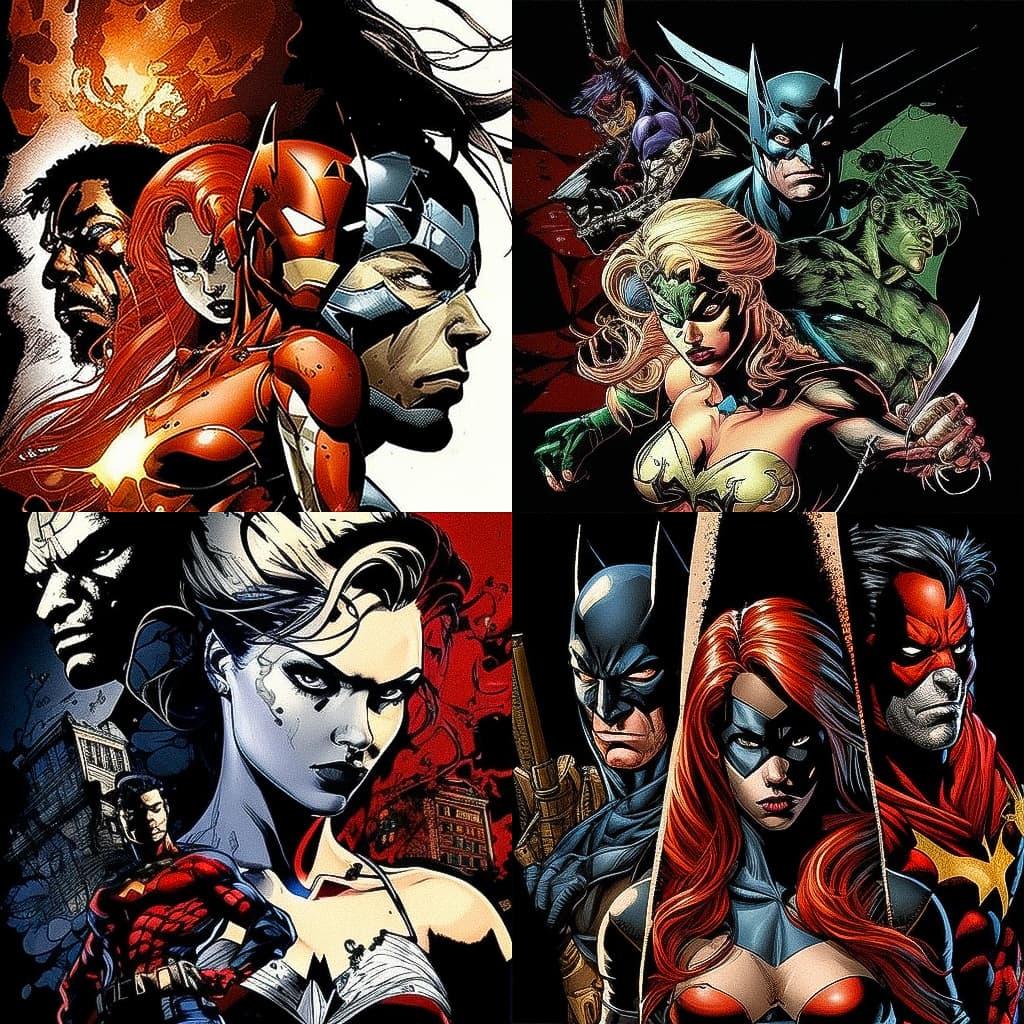 Joe Quesada style, Midjourney V4, render 1 of 4