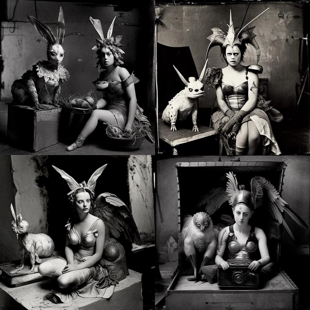 Joel-Peter Witkin style, Midjourney V4, render 1 of 4