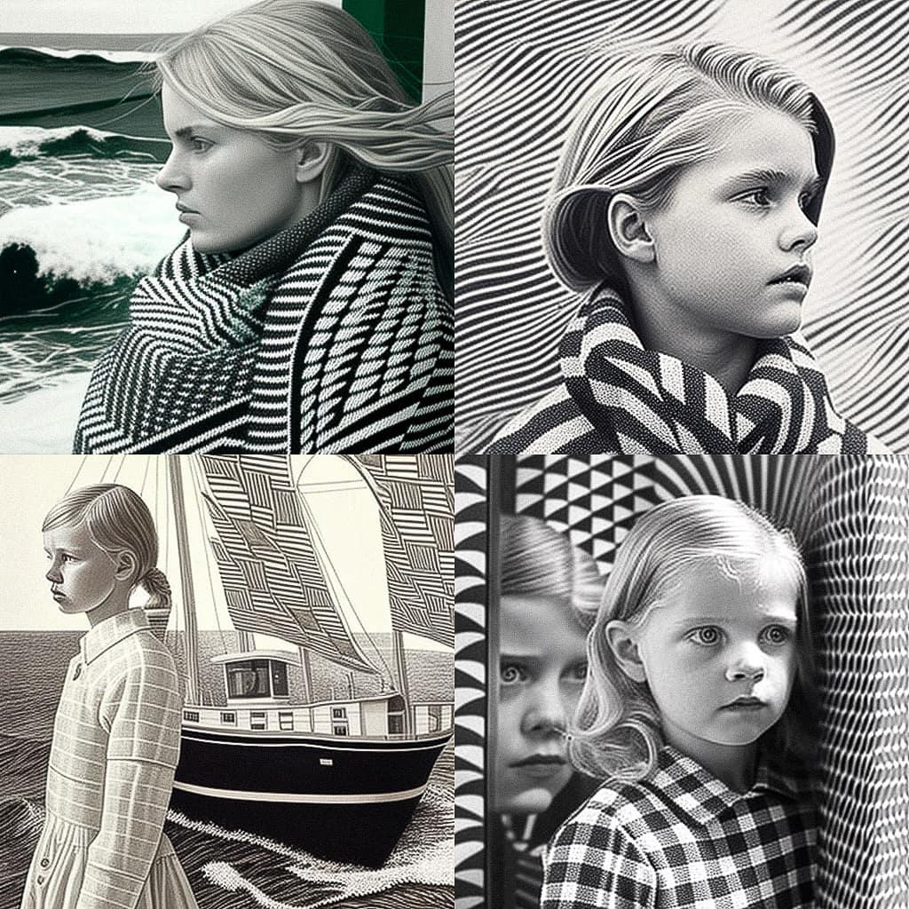 Johanna Gullichsen style, Midjourney V4, render 1 of 4